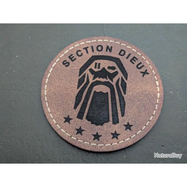 Patch velcro cuir pu S2 Section Dieux 6.5cm - airsoft