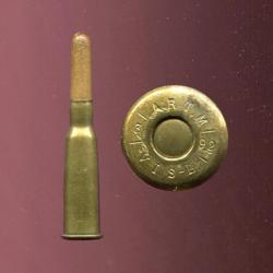 8 mm Lebel &agrave; blanc Mle 1892 - RARE  balle papier paille vernie - Vincennes 1892