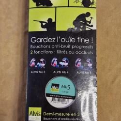 Bouchons auditifs high-tech Alvis Audio MK5 taille L HILMAR SUPER DESTOCK !!!