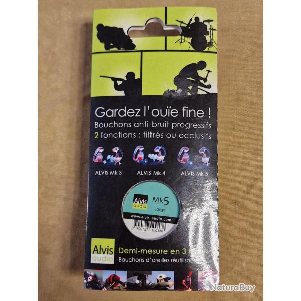 Bouchons auditifs high-tech Alvis Audio MK5 taille L HILMAR SUPER DESTOCK !!!