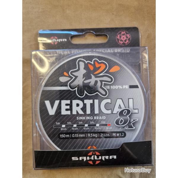 Tresse SAKURA VERTICAL X8 PE1,2 150m - HILMAR SUPER DESTOCK !!!