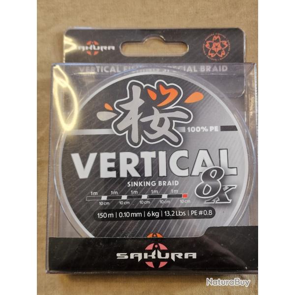 Tresse SAKURA VERTICAL X8 PE0,8 150m - HILMAR SUPER DESTOCK !!!
