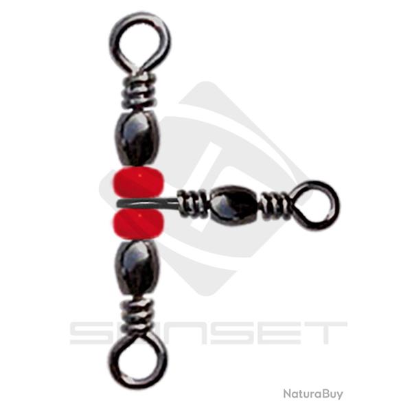 Emerillon Rotatif Sunset Triple Swivel W/ Beads ST-S-1706 27kg Par 4 Black Nickel 6x8