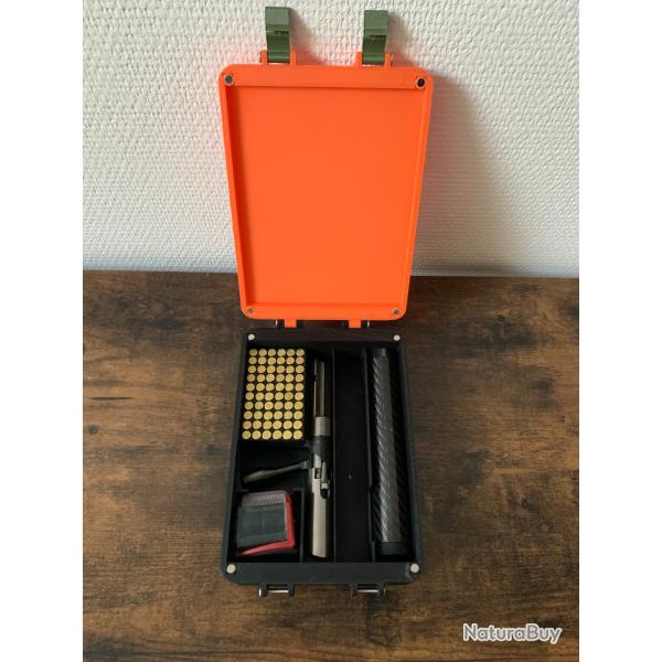 Bo�te de rangement compl�te - Culasse .22LR / Silencieux / Chargeurs / Munitions
