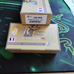 balles calibre 356 winchester 2 boites