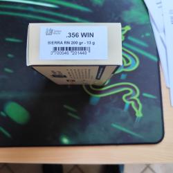 balles calibre 356 winchester 1 boite