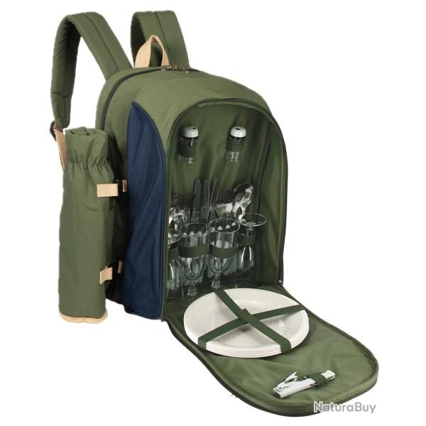 Sac � dos isotherme avec vaisselle Elementerre Chillex Vert