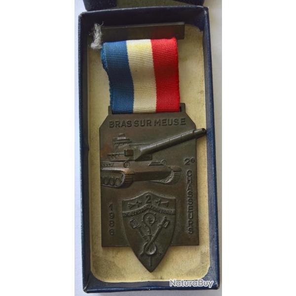 M�daille comm�morative 2�me Chasseurs Bras sur Meuse 1986