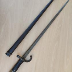 Ep&eacute;e ba&iuml;onnette 1879 roumaine Peabody fabrication steyr