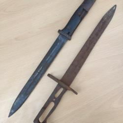 Lot de 2 ba&iuml;onnettes de fouille WW2 US allemand seconde guerre