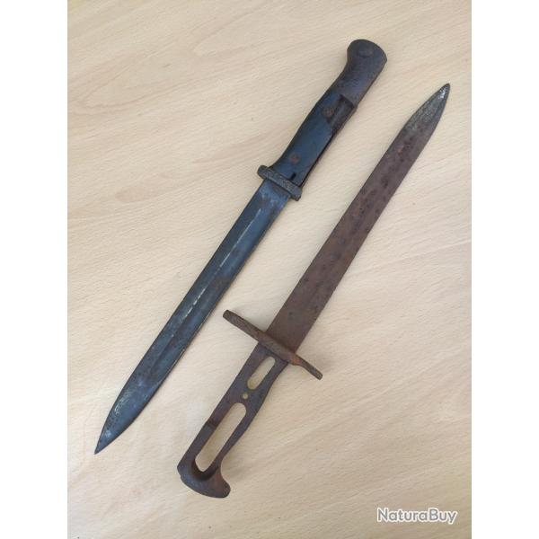 Lot de 2 ba�onnettes de fouille WW2 US allemand seconde guerre