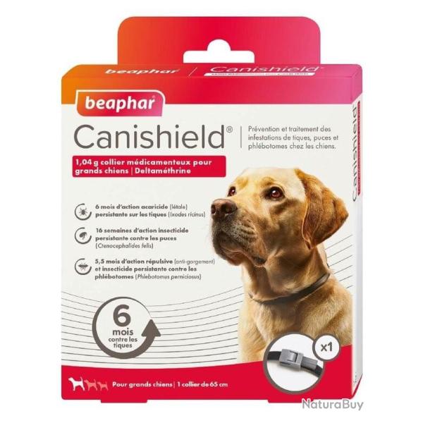 BEAPHAR Collier CANISHIELD GRANDS CHIENS 65 CM