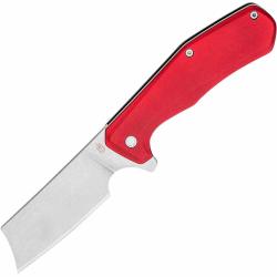 Couteau Gerber Asada Cleaver Lame Acier 7Cr17MoV SW Manche Alu Rouge Frame Lock G3924