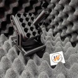 PORTE CARTOUCHE 338 Lapua Magnum  - NOIR Pr&eacute;sentoir pour 15 Balles -Calibre 338 LAPUA Mag