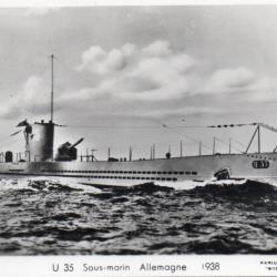 Carte postale U 35 Sous-marin Allemagne 1938 -N&deg;7775