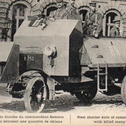 Carte Postale: 1914 Auto blind&eacute;e du commandant Samson -N&deg;7775