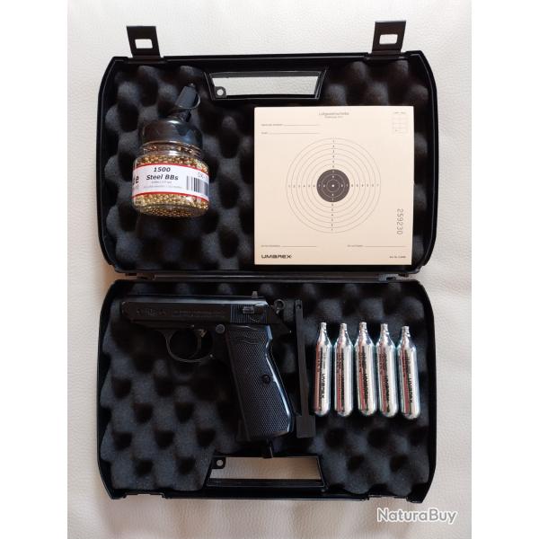 UMAREX WALTHER PPK/S CO2 calibre 4,5 mm blowback full m�tal LIVRAISON GRATUITE!