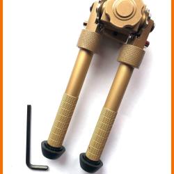 Bipied tactique picatinny en aluminium sur rotule &agrave; d&eacute;gagement rapide