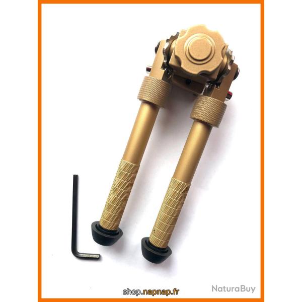 Bipied tactique picatinny en aluminium sur rotule � d�gagement rapide