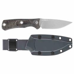 Couteau Gerber Convoy Lame Drop Point Acier 440 W Manche Micarta Morel Brown &Eacute;tui GFN Gris G1066485