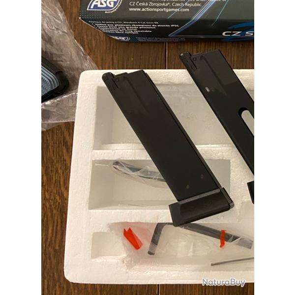 1x Chargeur � gaz pour Pistolet ASG GBB CZ SHADOW 2 CO2 Cal. 6mm BB - BBS Airsoft