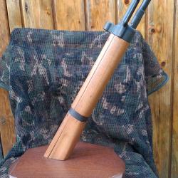 Porte-fanion fusil fran&ccedil;ais Mle MAS 36 - ba&iuml;onnette coup&eacute;e- socle bois