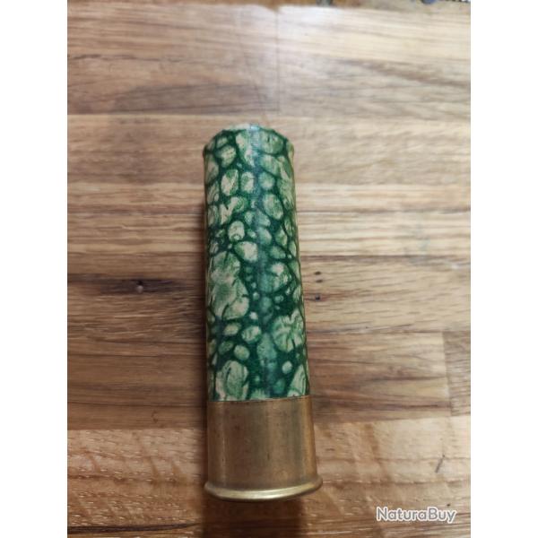 Cartouche Manufrance cal 10/75 marbr� verte