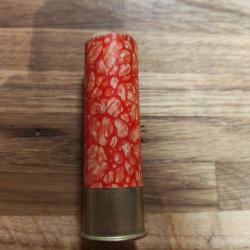 Cartouche Manufrance cal 10/75 marbr&eacute; rouge