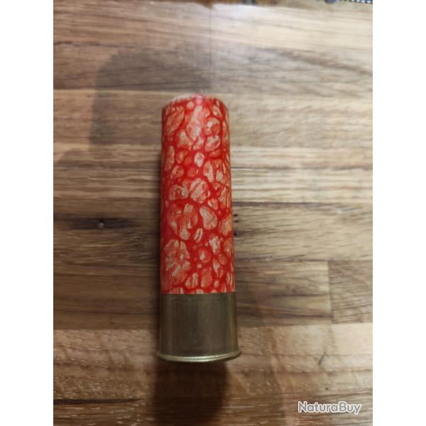 Cartouche Manufrance cal 10/75 marbr� rouge