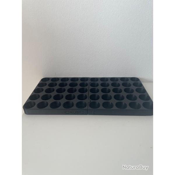 Plateau de rechargement 50 �tuis calibre 12