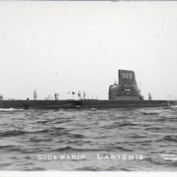 Carte postale Sous-Marin "LARTEMIS" -N&deg;7777
