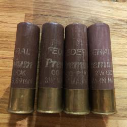 4 cartouches F&eacute;d&eacute;ral 10/89 Premium BB et 00 Buck