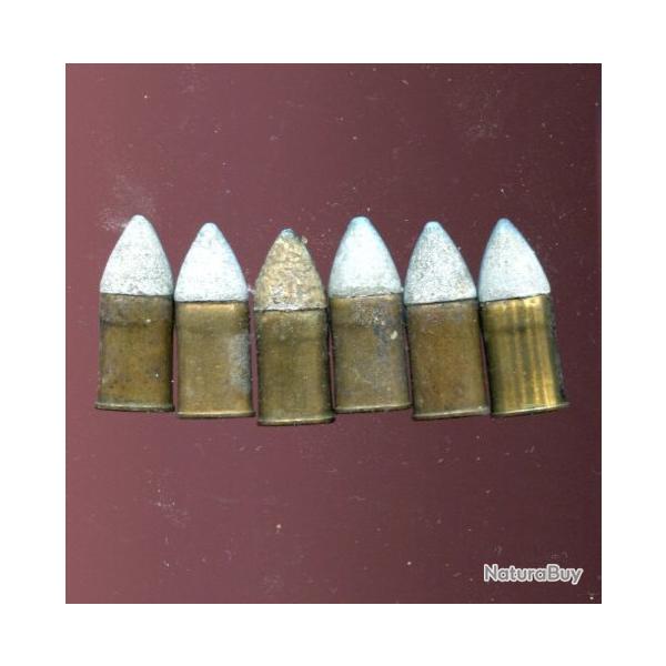 Lot de 6 cartouches 11mm Mle 1873 - balle pointue Mle 1890