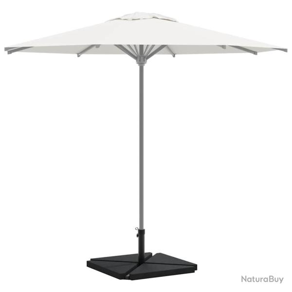 Ensemble de bases de parasols de jardin 5 pcs granit et acier