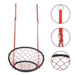 Chaise balan&ccedil;oire toile acier PE 60 cm r&eacute;glable ext&eacute;rieur stable