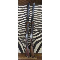 Paire de fusils WINCHESTER Mod.400 cal.12/70 canons 71 cm gravures artisanales