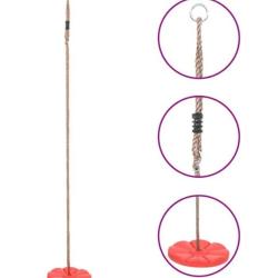 Balan&ccedil;oire plaque PE rouge 200 cm r&eacute;glable ext&eacute;rieur enfant