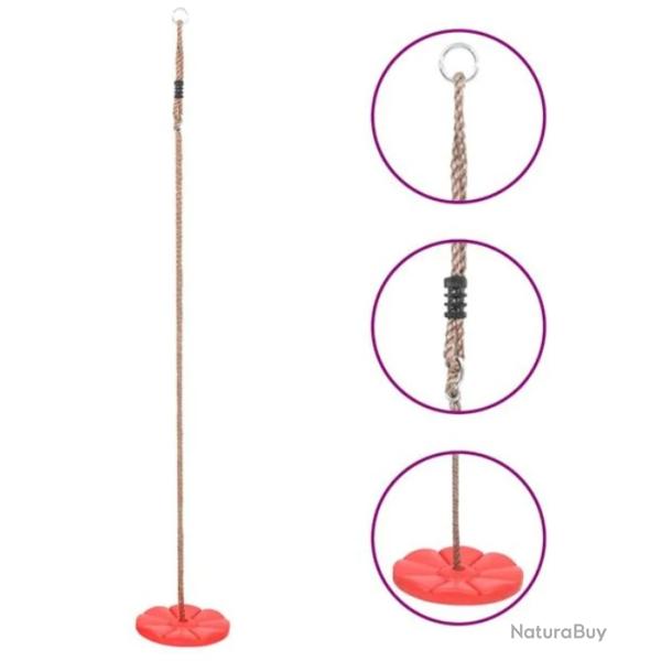 Balan�oire plaque PE rouge 200 cm r�glable ext�rieur enfant