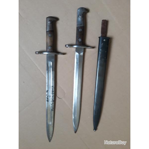 lots baionnettes suisse collection militaria