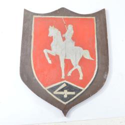 Ancien blason peint insigne 4e R&eacute;giment de Cuirassiers 4 RC
