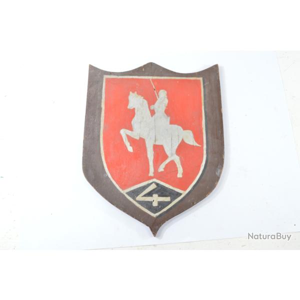 Ancien blason peint insigne 4e R�giment de Cuirassiers 4 RC