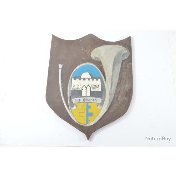 Ancien blason peint insigne 8e bataillon de chasseurs � pied SIDI BRAHIM