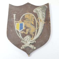 Ancien blason peint insigne 16 BCP Bataillon de chasseurs &agrave; pied