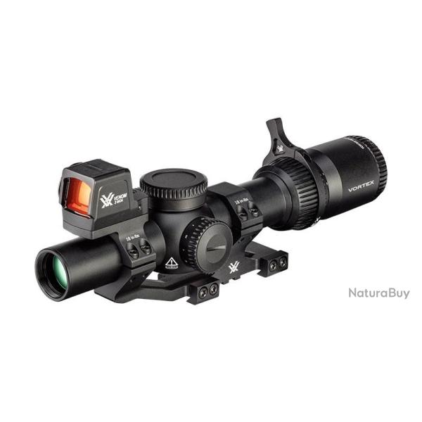 Pack Lunette Vortex 1-2x24+ Point rouge Venom +Montage Sport Vortex