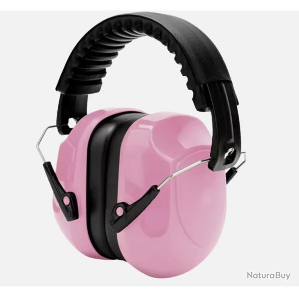 Casque Anti-Bruit R�glable SNR 34 dB Cache-Oreilles Protection Auditive Rose