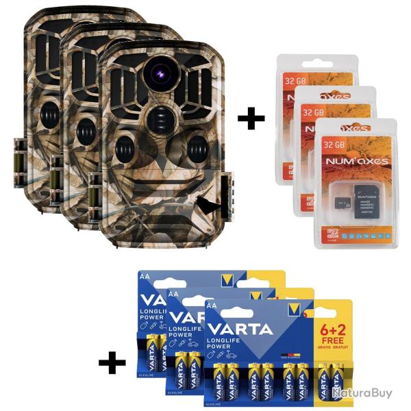 "NOUVEAUT� 2026" Lot de 3 PACKS Pi�ge photographique RAVIK RAV 200