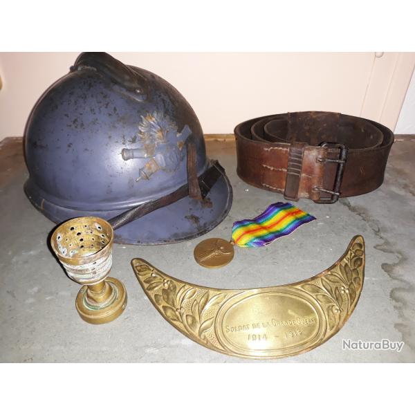 lots objets de poilus grande guerre artisanat de tranch�es 1914 1918