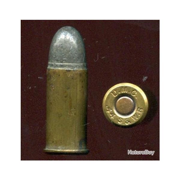 .44 S&W Russian USA - balle plomb - tr�s ancienne fabrication charg�es � poudre noire par UMC