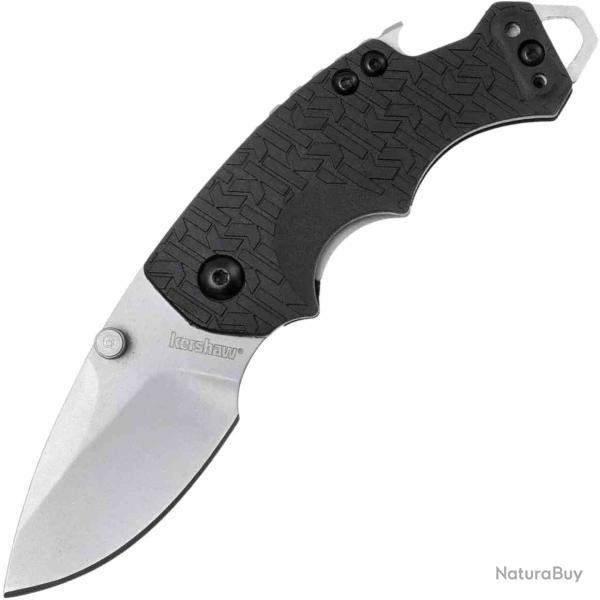 Couteau Kershaw Shuffle Lame Drop Point Acier 8Cr13MoV Manche GRN Noir Liner Lock KS8700X