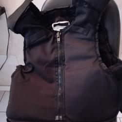 ENCHERE GILET PARE BALLES ET LAMES CROISE NOIR AVEC KEVLAR DUPONT DE NEMOURS TAILLE L